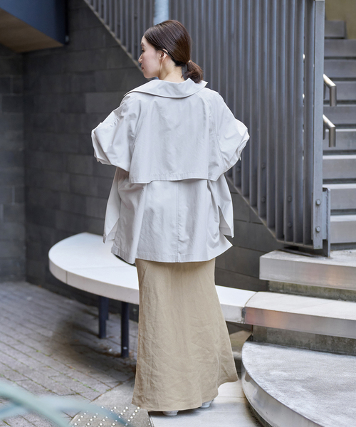 IENA（イエナ）の「《追加》PE/ポプリンオーバーショートコート（その他アウター・レディース・ベージュ/ネイビー/ライトグレー・36/38）」の19枚目の写真