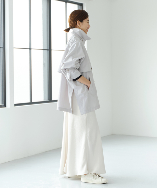 IENA（イエナ）の「《追加》PE/ポプリンオーバーショートコート（その他アウター・レディース・ベージュ/ネイビー/ライトグレー・36/38）」の15枚目の写真