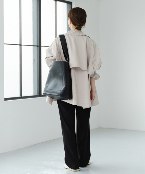 IENA（イエナ）の「《追加》PE/ポプリンオーバーショートコート（その他アウター・レディース・ベージュ/ネイビー/ライトグレー・36/38）」の11枚目の写真