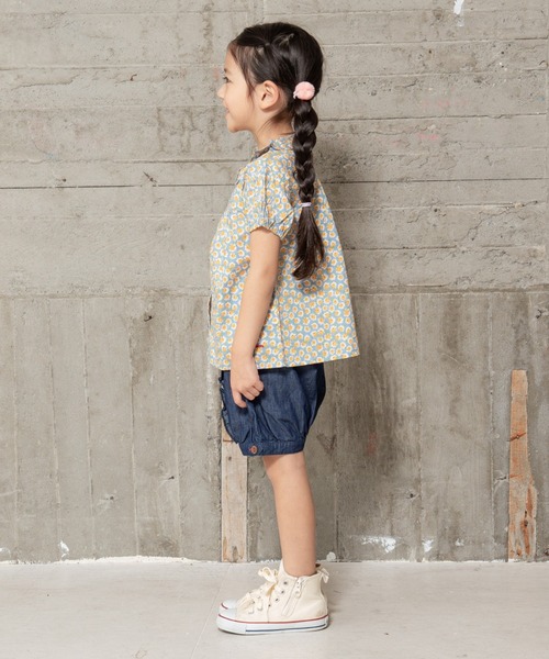 RAGMART（ラグマート）の「ラウンドカラーブラウス（Tシャツ/カットソー・キッズ・ベージュ/チェック/ブルー・100cm/110cm/120cm/130cm）」の9枚目の写真