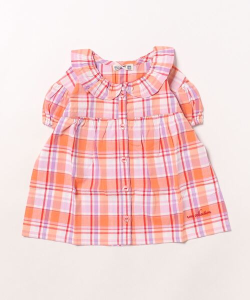 RAGMART（ラグマート）の「ラウンドカラーブラウス（Tシャツ/カットソー・キッズ・ベージュ/チェック/ブルー・100cm/110cm/120cm/130cm）」の16枚目の写真