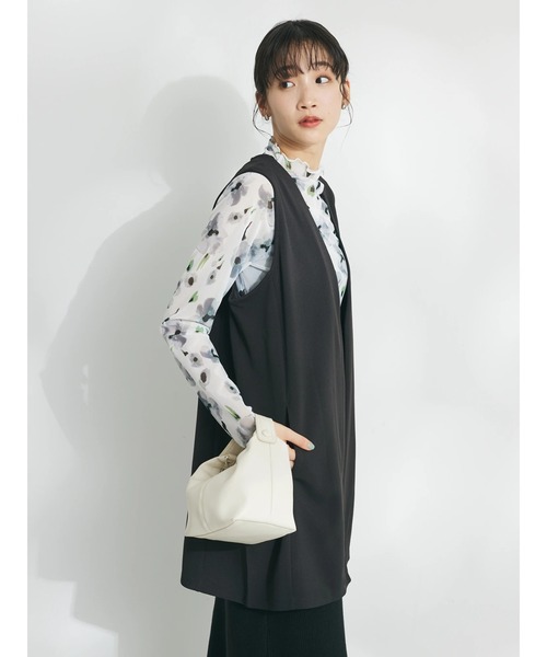 CRAFT STANDARD BOUTIQUE(クラフトスタンダードブティック)の「ジョーゼットロングジレ(ベスト・レディース・アイボリー/ネイビー/ブラック・FREE)」の7枚目の写真