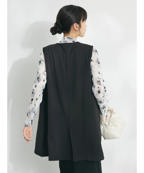 CRAFT STANDARD BOUTIQUE(クラフトスタンダードブティック)の「ジョーゼットロングジレ(ベスト・レディース・アイボリー/ネイビー/ブラック・FREE)」の8枚目の写真