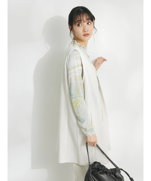 CRAFT STANDARD BOUTIQUE(クラフトスタンダードブティック)の「ジョーゼットロングジレ(ベスト・レディース・アイボリー/ネイビー/ブラック・FREE)」の17枚目の写真