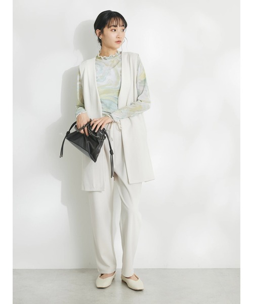 CRAFT STANDARD BOUTIQUE(クラフトスタンダードブティック)の「ジョーゼットロングジレ(ベスト・レディース・アイボリー/ネイビー/ブラック・FREE)」の19枚目の写真