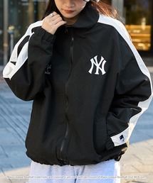 MLB（メジャーリーグベースボール）の「MLB メジャーリーグベースボール 別注 ワッペン刺繍 オーバーサイズ スタンドネック サイドライン ナイロントラックジャケット（ナイロンジャケット）」