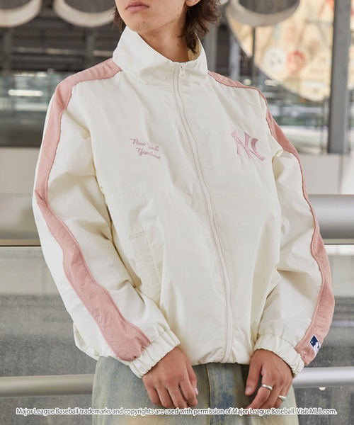 MLB/メジャーリーグベースボール ワッペン刺繍 ナイロントラックブルゾン MLB/メジャーリーグベースボール 別注 ワッペン刺繍 オーバー