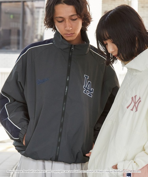 オーバーサイズ スタンドネック サイドライン ナイロントラックブルゾン MONO-MART ブルゾン アウター NBA/エヌビーエー 別注 チームロゴ