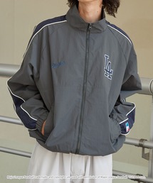 MLB（メジャーリーグベースボール）の「MLB メジャーリーグベースボール 別注 ワッペン刺繍 オーバーサイズ スタンドネック サイドライン ナイロントラックジャケット（ナイロンジャケット）」