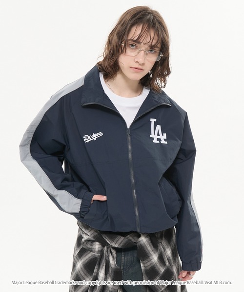 [完売品]MOUSSY MLB LINE TRACK ジャケット AZUL BY MOUSSY | 【MLB】トラックジャケット (ブルゾン ) |SHEL'TTER