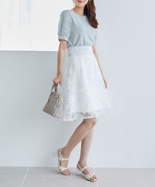 MAJESTIC LEGON（マジェスティックレゴン）の「クリアビジューヒールリボンサンダル（サンダル・レディース・アイボリー/ブラック・SMALL/MEDIUM/LARGE/X-LARGE）」の3枚目の写真