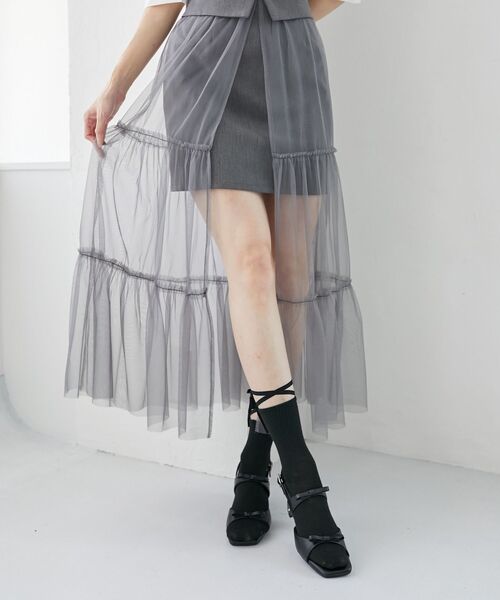 MAJESTIC LEGON（マジェスティックレゴン）の「クリアビジューヒールリボンサンダル（サンダル・レディース・アイボリー/ブラック・SMALL/MEDIUM/LARGE/X-LARGE）」の19枚目の写真