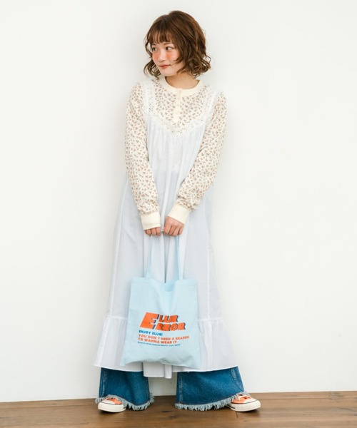 tシャツ 「eLur」フラワーサーマルロンT レディース eLur】フラワーサーマルロンT（Tシャツ/カットソー）｜eLur