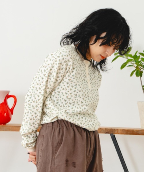 tシャツ 「eLur」フラワーサーマルロンT レディース eLur tシャツ 「eLur」フラワーサーマルロンT レディース