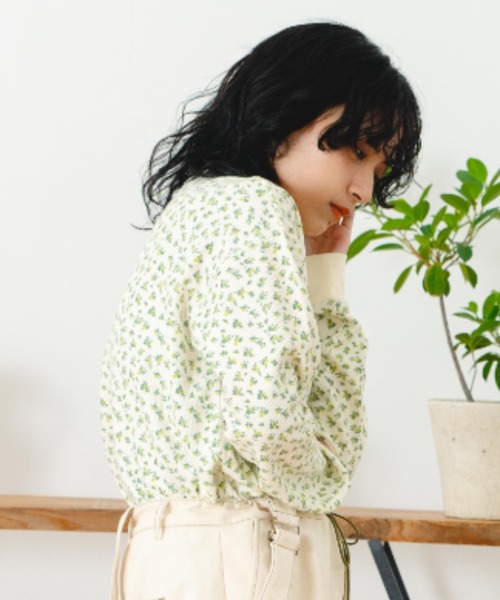 eLur（エラー）の「フラワーサーマルロンT（Tシャツ/カットソー・レディース・ホワイト×ピンク/オレンジ/ブラウン/グリーン・FREE）」の15枚目の写真