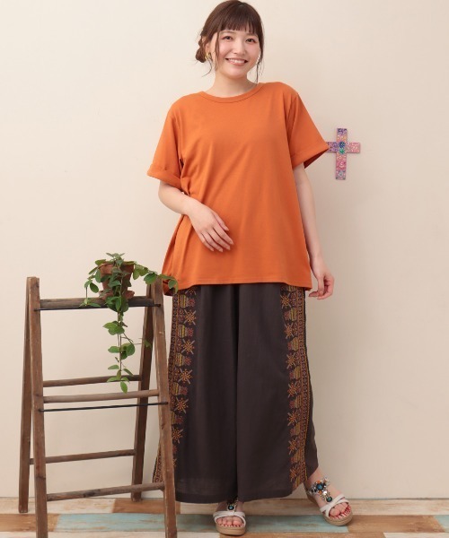 チチカカ（チチカカ）の「ツイストフェイクレイヤードプルオーバー（Tシャツ/カットソー・レディース・オレンジ/チャコールグレー/ネイビー・FREE）」の20枚目の写真