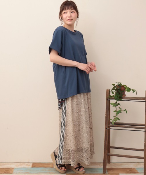 チチカカ（チチカカ）の「ツイストフェイクレイヤードプルオーバー（Tシャツ/カットソー・レディース・オレンジ/チャコールグレー/ネイビー・FREE）」の18枚目の写真