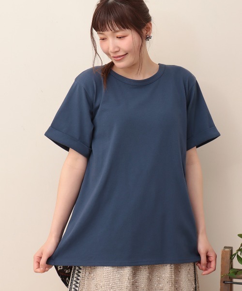 チチカカ（チチカカ）の「ツイストフェイクレイヤードプルオーバー（Tシャツ/カットソー・レディース・オレンジ/チャコールグレー/ネイビー・FREE）」の19枚目の写真