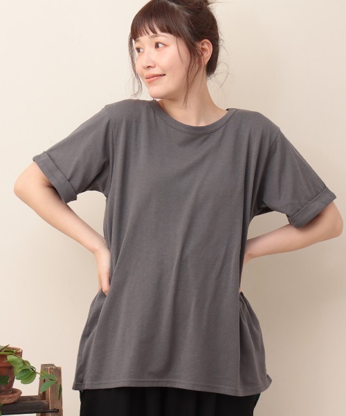 チチカカ（チチカカ）の「ツイストフェイクレイヤードプルオーバー（Tシャツ/カットソー・レディース・オレンジ/チャコールグレー/ネイビー・FREE）」の17枚目の写真