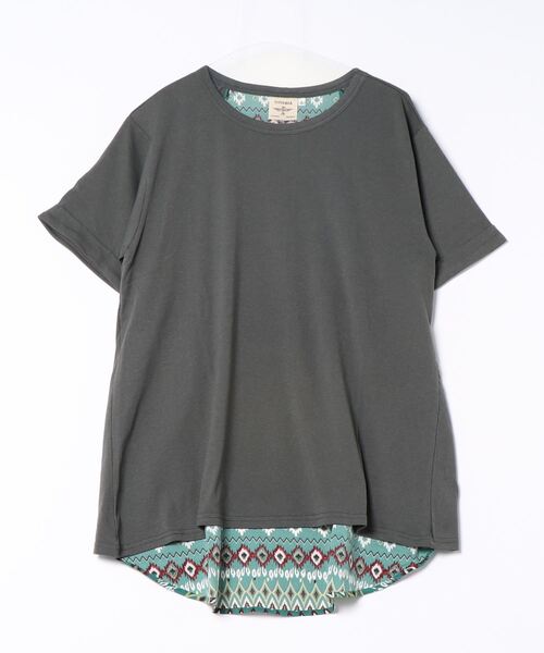 チチカカ（チチカカ）の「ツイストフェイクレイヤードプルオーバー（Tシャツ/カットソー・レディース・オレンジ/チャコールグレー/ネイビー・FREE）」の14枚目の写真