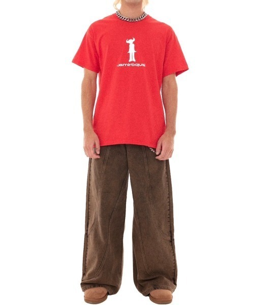 Basic Pleasure Mode（ベーシックプレジャーモード）の「【Basic Pleasure Mode】JAY KAY / 【ベーシックプレジャーモード】ロゴプリント半袖Tシャツ（Tシャツ/カットソー・メンズ・レッド・L/XL）」の2枚目の写真