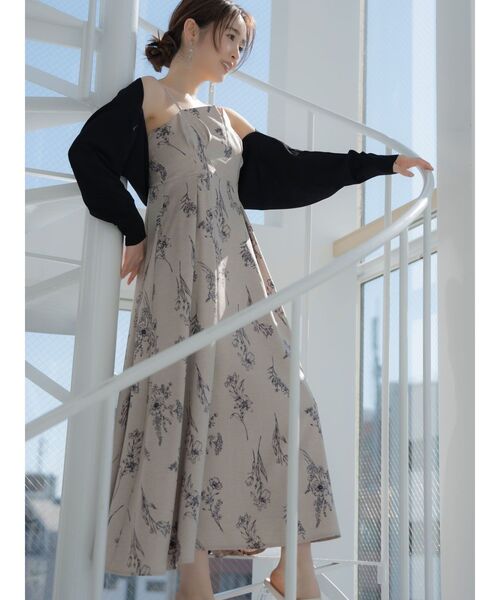 MERCURYDUO（マーキュリーデュオ）の「ハイツイストナロースリーブボレロ（カーディガン/ボレロ・レディース・ブラック/オフホワイト/ライトグレー・FREE）」の10枚目の写真