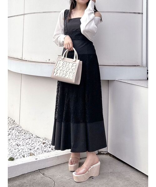 MERCURYDUO（マーキュリーデュオ）の「ハイツイストナロースリーブボレロ（カーディガン/ボレロ・レディース・ブラック/オフホワイト/ライトグレー・FREE）」の15枚目の写真