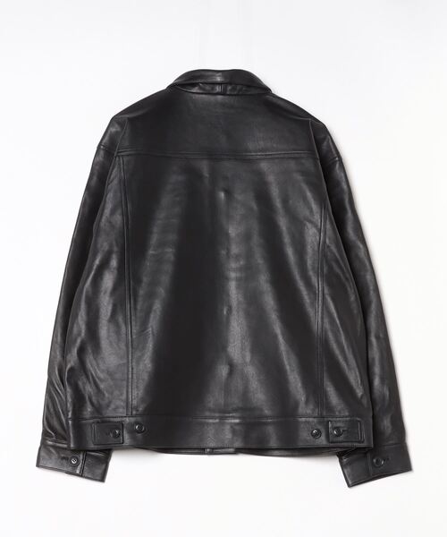 ADAMPATEK/アダムパテック】lamb leather trucker jacket/ラムレザー