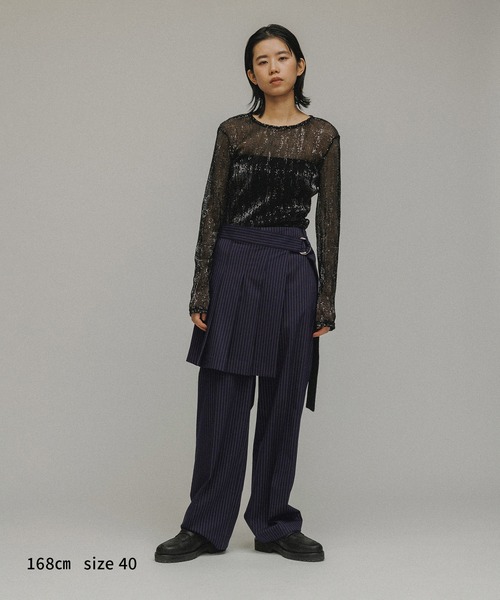 MTOR ［BELT］PINSTRIPE WRAP BELT、PANTS 38