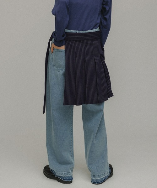 M TO R（ムウトアール）の「［BELT］PINSTRIPE WRAP BELT（ベルト・レディース・ライトグレー/ネイビー・38/40）」の12枚目の写真