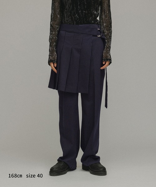 M TO R（ムウトアール）の「［BELT］PINSTRIPE WRAP BELT（ベルト・レディース・ライトグレー/ネイビー・38/40）」の13枚目の写真