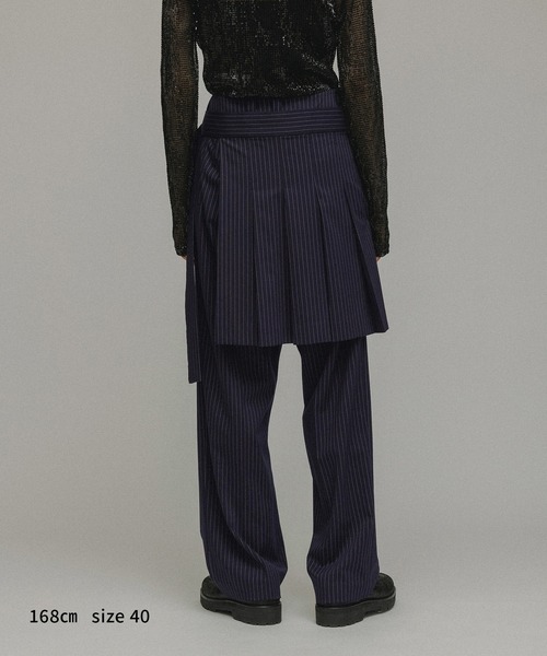 M TO R（ムウトアール）の「［BELT］PINSTRIPE WRAP BELT（ベルト・レディース・ライトグレー/ネイビー・38/40）」の15枚目の写真