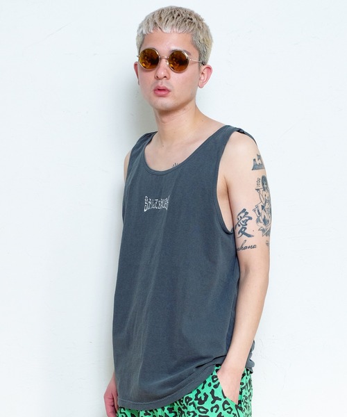 SALT&MUGS(ソルトアンドマグス)の「SM Logo Tunk Top(Tシャツ/カットソー・メンズ・ホワイト/ブラック/オレンジ・MEDIUM/LARGE/X-LARGE)」の9枚目の写真