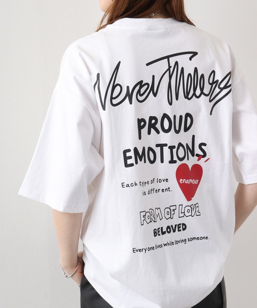 FUNALIVE（ファンアライブ）の「オーバーサイズ ポケ付き刺繍＆バックプリント ヘビーウエイト半袖Tシャツ（Tシャツ/カットソー・メンズ・ホワイト/ブラック系1/ブラック系/ブラック/ホワイト系/ホワイト系1/ブラック系3/ホワイト系2/ブラック系2/ホワイト系3・LL/L/M）」の3枚目の写真