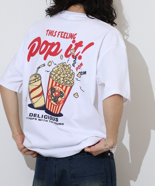 FUNALIVE（ファンアライブ）の「オーバーサイズ ポケ付き刺繍＆バックプリント ヘビーウエイト半袖Tシャツ（Tシャツ/カットソー・メンズ・ホワイト/ブラック系1/ブラック系/ブラック/ホワイト系/ホワイト系1/ブラック系3/ホワイト系2/ブラック系2/ホワイト系3・LL/L/M）」の5枚目の写真