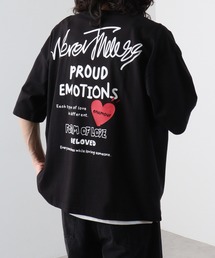 FUNALIVE | オーバーサイズ ポケ付き刺繍＆バックプリント ヘビーウエイト半袖Tシャツ(Tシャツ/カットソー)