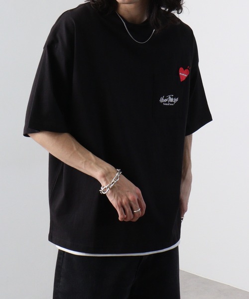 FUNALIVE（ファンアライブ）の「オーバーサイズ ポケ付き刺繍＆バックプリント ヘビーウエイト半袖Tシャツ（Tシャツ/カットソー・メンズ・ホワイト/ブラック系1/ブラック系/ブラック/ホワイト系/ホワイト系1/ブラック系3/ホワイト系2/ブラック系2/ホワイト系3・LL/L/M）」の17枚目の写真