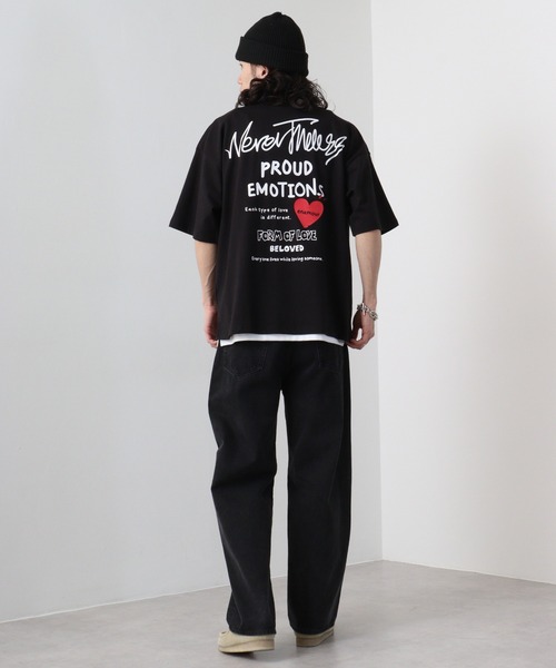 FUNALIVE（ファンアライブ）の「オーバーサイズ ポケ付き刺繍＆バックプリント ヘビーウエイト半袖Tシャツ（Tシャツ/カットソー・メンズ・ホワイト/ブラック系1/ブラック系/ブラック/ホワイト系/ホワイト系1/ブラック系3/ホワイト系2/ブラック系2/ホワイト系3・LL/L/M）」の22枚目の写真