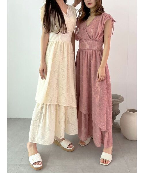 searoomlynn カットジャガードティアードワンピース カットジャガードティアードワンピース