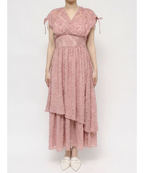 CALNAMUR（カルナムール）の「カットジャガードティアードワンピース（ワンピース・レディース・アイボリー/ブラック/ピンク・FREE）」の15枚目の写真