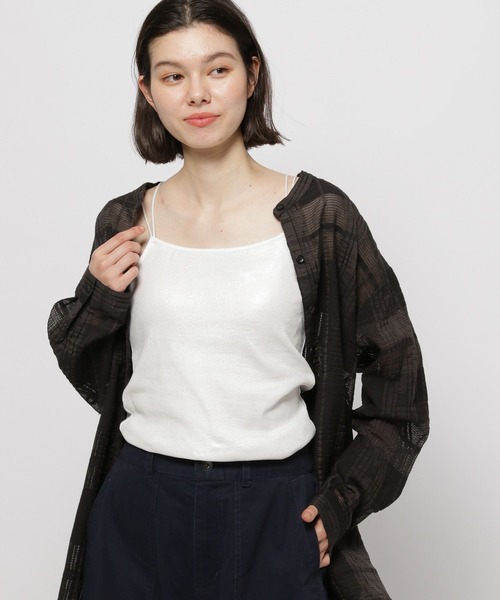 niko and...（ニコアンド）の「ルームドライ/カップ付きキャミソール（キャミソール・レディース・アイボリー/ブラック/ライトグレー/ホワイト/オレンジ/ベージュ・MEDIUM/LARGE）」の3枚目の写真