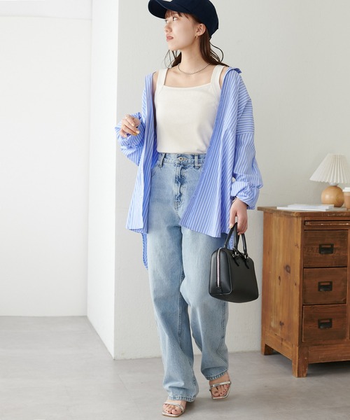 DISCOAT(ディスコート)の「リブメランジスクエアタンクトップ(タンクトップ・レディース・アイボリー/ブラック/ライトグレー/オレンジ/オレンジ系その他・FREE)」の10枚目の写真