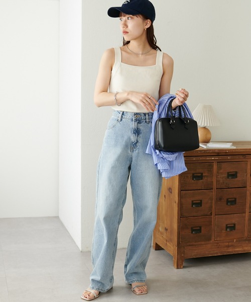 DISCOAT(ディスコート)の「リブメランジスクエアタンクトップ(タンクトップ・レディース・アイボリー/ブラック/ライトグレー/オレンジ/オレンジ系その他・FREE)」の13枚目の写真