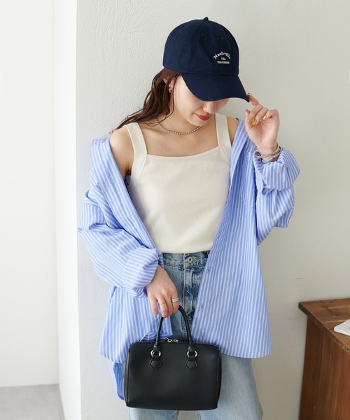 DISCOAT(ディスコート)の「リブメランジスクエアタンクトップ(タンクトップ・レディース・アイボリー/ブラック/ライトグレー/オレンジ/オレンジ系その他・FREE)」の6枚目の写真