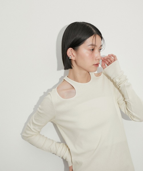 ADAM ET ROPE'（アダムエロペ）の「テレコワンピース by PlaX(TM)（ワンピース・レディース・ブラック/キナリ・FREE）」の10枚目の写真