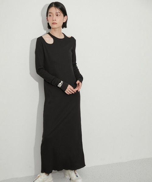 ADAM ET ROPE'（アダムエロペ）の「テレコワンピース by PlaX(TM)（ワンピース・レディース・ブラック/キナリ・FREE）」の11枚目の写真
