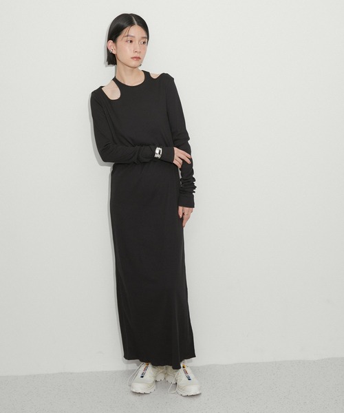 ADAM ET ROPE'（アダムエロペ）の「テレコワンピース by PlaX(TM)（ワンピース・レディース・ブラック/キナリ・FREE）」の22枚目の写真