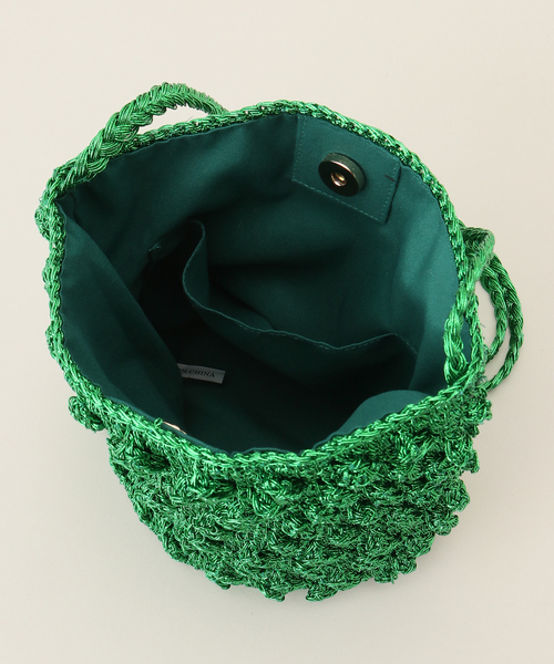 B.C STOCK（ベーセーストック）の「ポコポコショルダー（ショルダーバッグ・レディース・グリーン/シルバー/ブラック・FREE）」の10枚目の写真