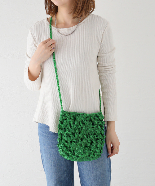 B.C STOCK（ベーセーストック）の「ポコポコショルダー（ショルダーバッグ・レディース・グリーン/シルバー/ブラック・FREE）」の16枚目の写真