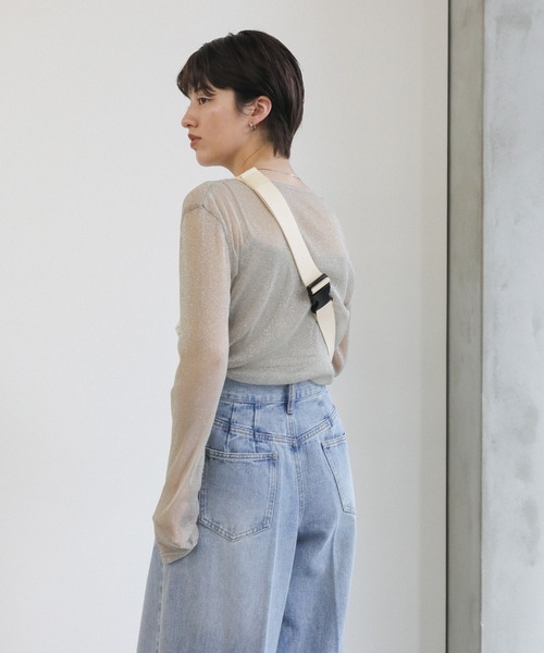 select MOCA(セレクトモカ)の「パテッドボディバッグ(ボディバッグ/ウエストポーチ・レディース・ブラック/アイボリー・FREE)」の19枚目の写真